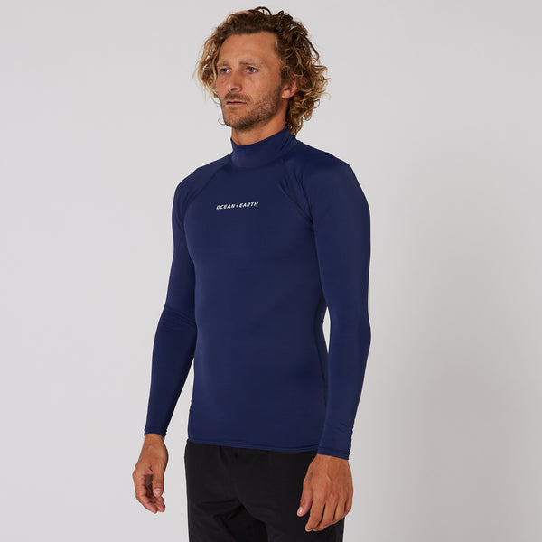 Ocean & Earth Mens Script Rash Long Sleeve Rash Shirt
