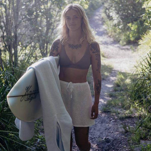 ocean & earth Cara Linen Mini Skirt