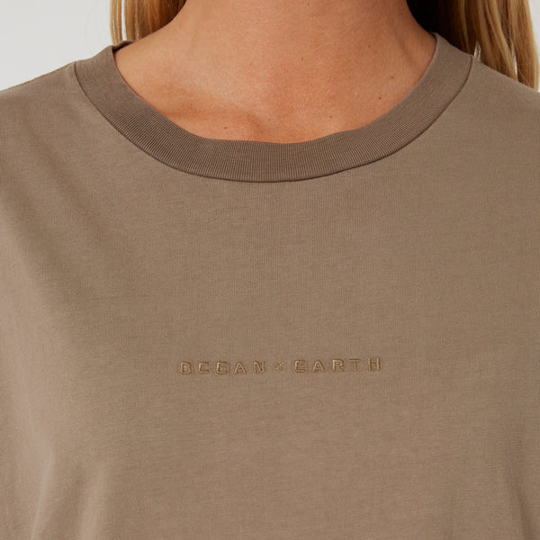 Ocean & Earth Corp Embroidery Oversized Tee