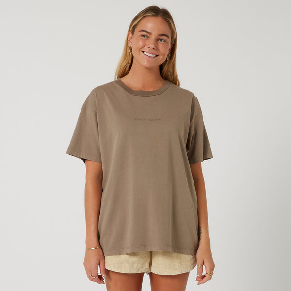 ocean & earth Corp Embroidery Oversized Tee