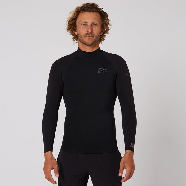 ocean & earth Double Black Long Sleeve Vest - 1.5mm