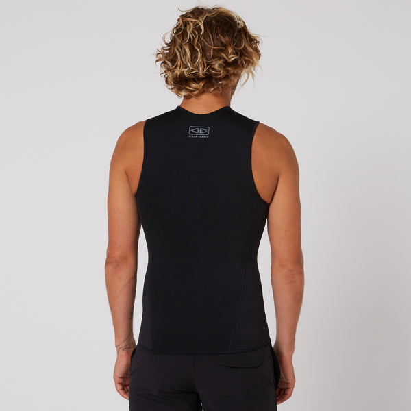 Ocean & Earth Double Black Sleeveless Vest - 1.5mm
