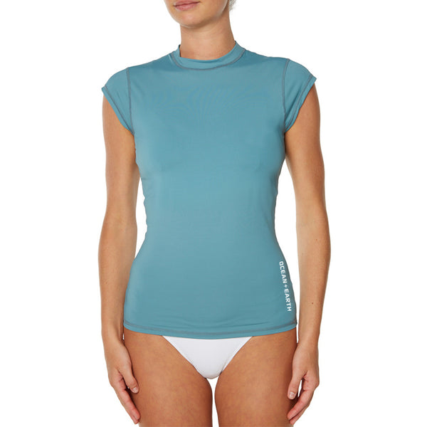 Ocean & Earth Girls Eclipse Cap Sleeve Rash Vest