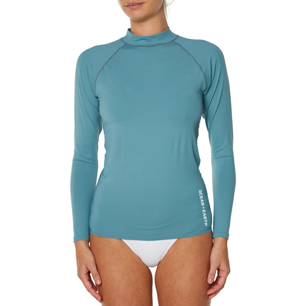 Ocean & Earth Girls Waves Long Sleeve Rash Vest