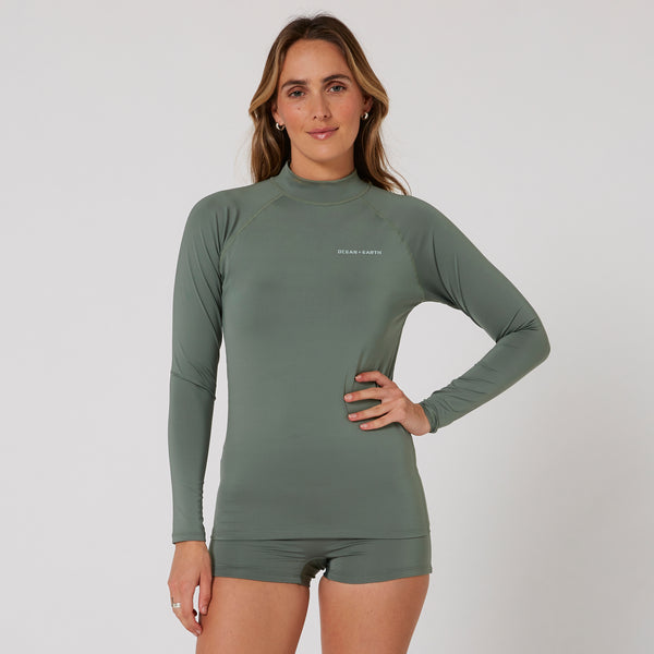 Ocean & Earth Girls Waves Long Sleeve Rash Vest