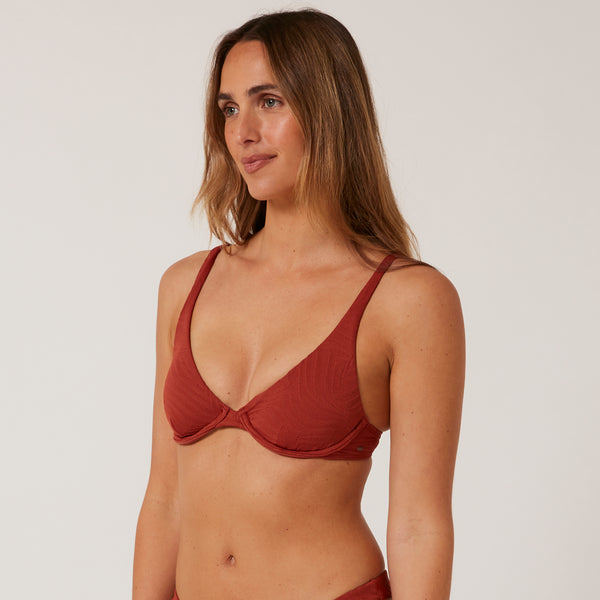 Ocean & Earth Hyams Jacquard Bralette Bikini Top