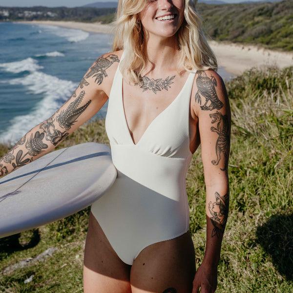 ocean & earth Hyams Rib Plunge One Piece