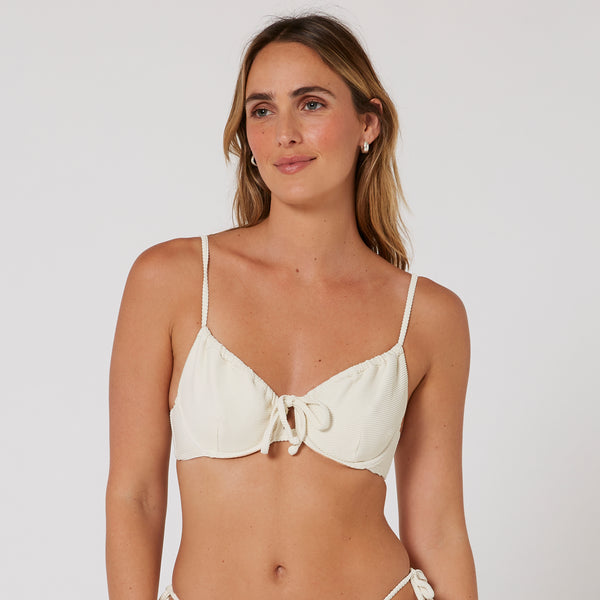 Ocean & Earth Hyams Rib Tie Front Top