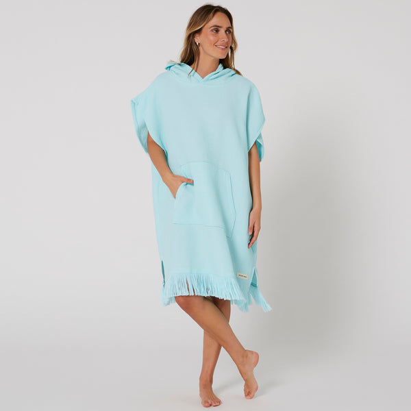 Ocean & Earth Ladies Waffle Poncho