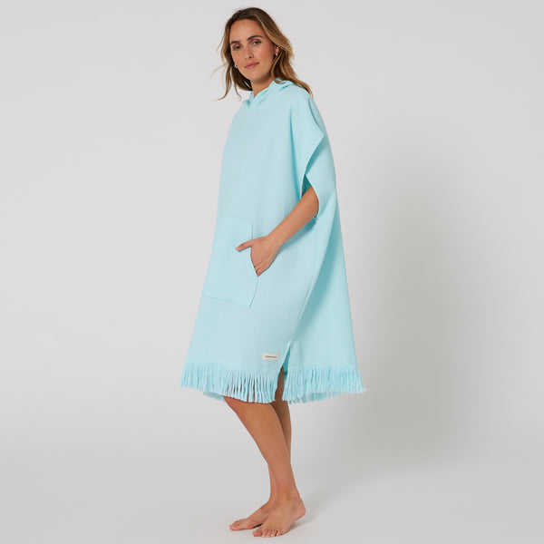 Ocean & Earth Ladies Waffle Poncho