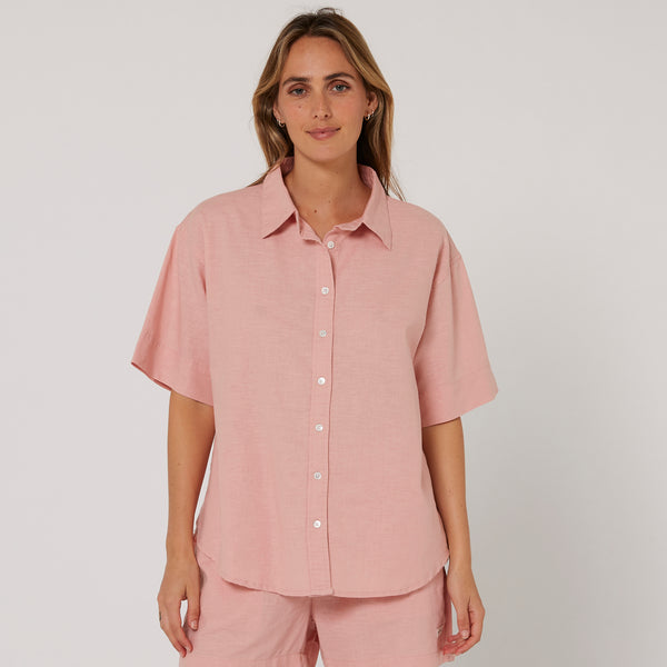ocean & earth Linen Relaxed SS Shirt