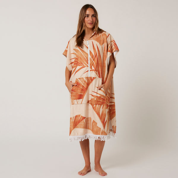 ocean & earth Palm Zip Hooded Poncho