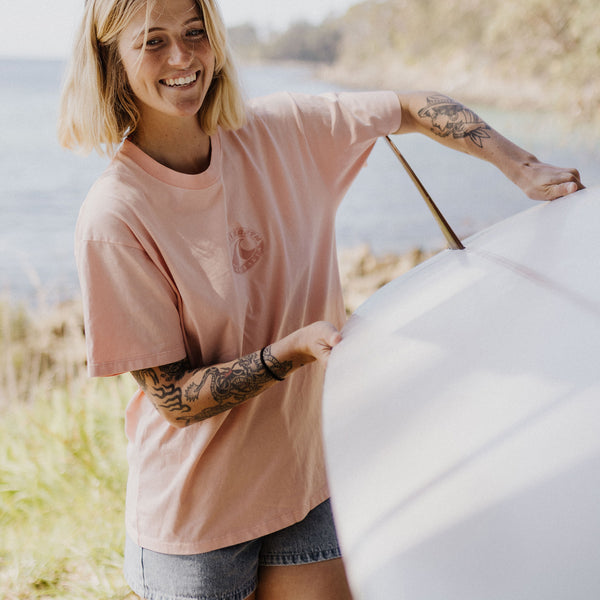 ocean & earth Wave Heritage Oversize Tee