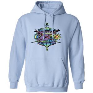Ocean Pacific Surf Crossing Neon Fleece Hoodie