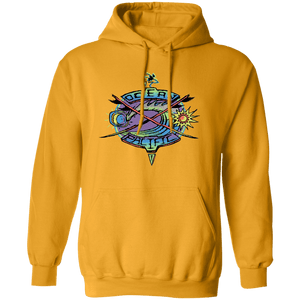 Ocean Pacific Surf Crossing Neon Fleece Hoodie