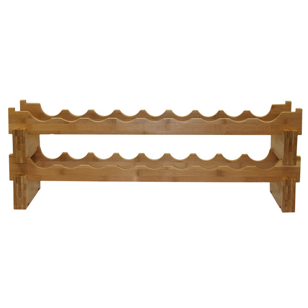 Oceanstar Oceanstar 18-Bottle Stackable Bamboo Wine Rack WR1361