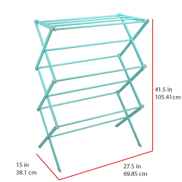 Oceanstar Oceanstar 3-Tier Foldable Drying Rack Turquoise