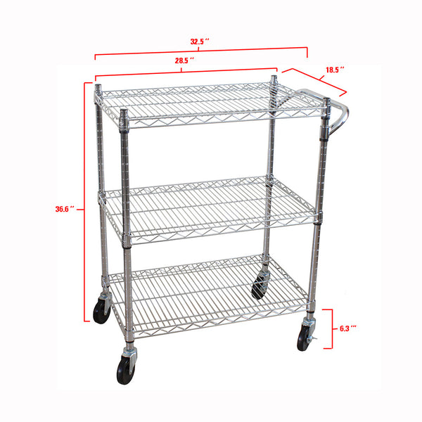 Oceanstar Oceanstar 3 Tier Heavy Duty All-Purpose Utility Cart AUC1460