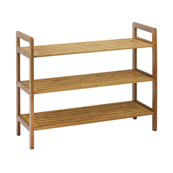 Oceanstar Oceanstar 3-Tier HPL Bamboo Shoe Rack Natural