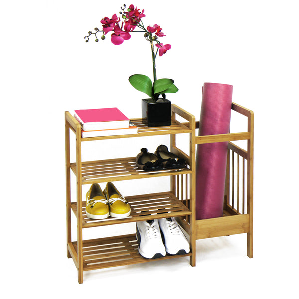Oceanstar Oceanstar 4 Tier Bamboo Shoe Storage With Umbrella Stand