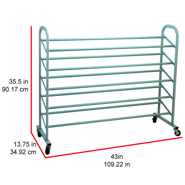 Oceanstar Oceanstar 5-Tier Metal Shoe Rack Turquoise