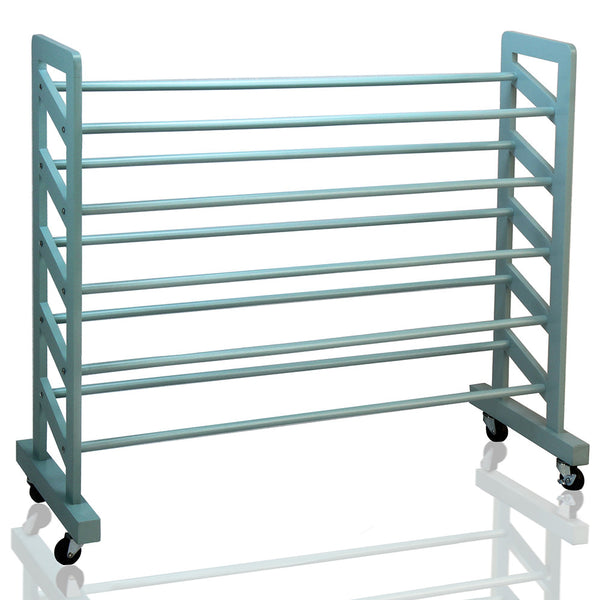 Oceanstar Oceanstar 5-Tier Wooden Shoe Rack Turquoise