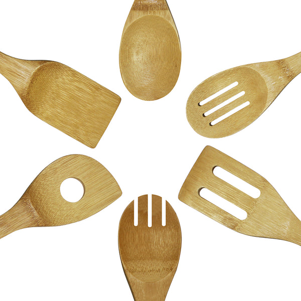Oceanstar Oceanstar 6 Piece Bamboo Cooking Utensil Set KT1286