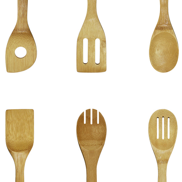 Oceanstar Oceanstar 6 Piece Bamboo Cooking Utensil Set KT1286