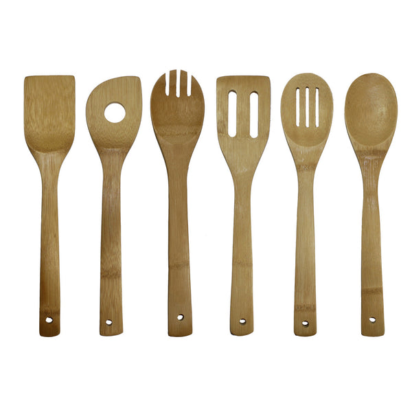 oceanstar Oceanstar 6 Piece Bamboo Cooking Utensil Set KT1286