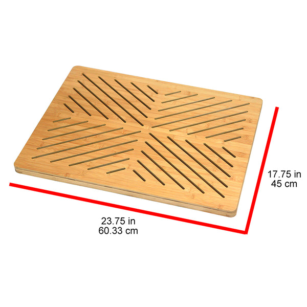 Oceanstar Oceanstar Bamboo Floor And Bath Mat With Non-Slip Rubber Feet FM1750CNC