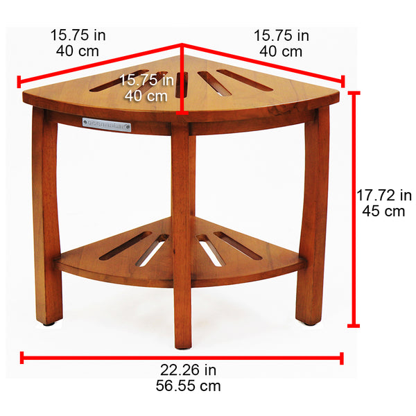 Oceanstar Oceanstar Corner Spa Bench Seat With Storage Shelf