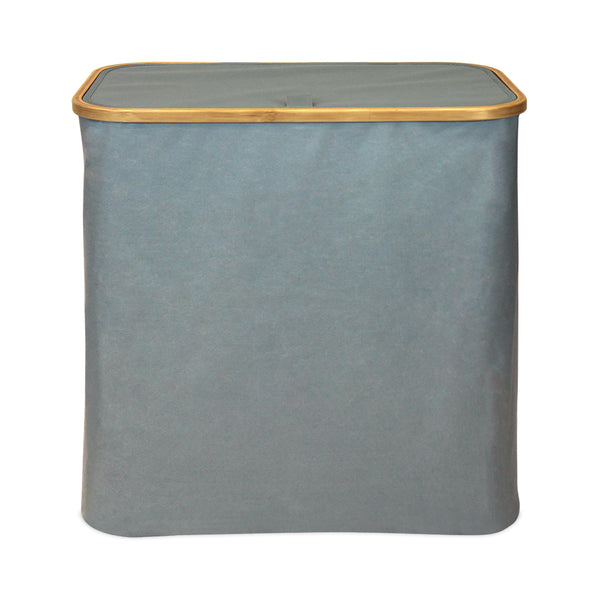 Oceanstar Oceanstar Double Soft Sided Laundry Hamper Sorter With Bamboo Rim Lid
