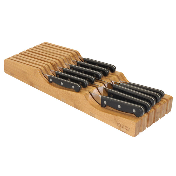Oceanstar Oceanstar In-Drawer Bamboo Knife Organizer KB1354