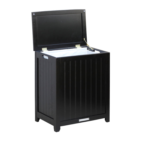 Oceanstar Oceanstar Mahogany Finished Rectangular Laundry HPL Wood Hamper With Interior Bag RHP0109MH