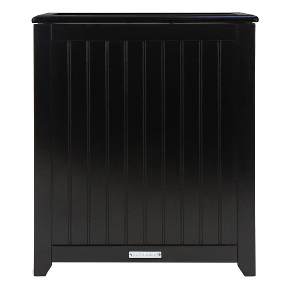 Oceanstar Oceanstar Mahogany Finished Rectangular Laundry HPL Wood Hamper With Interior Bag RHP0109MH