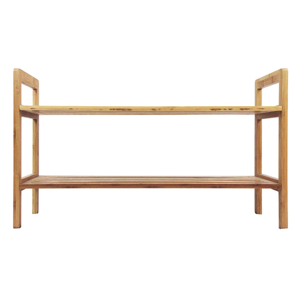 Oceanstar Oceanstar 2-Tier HPL Bamboo Shoe Rack