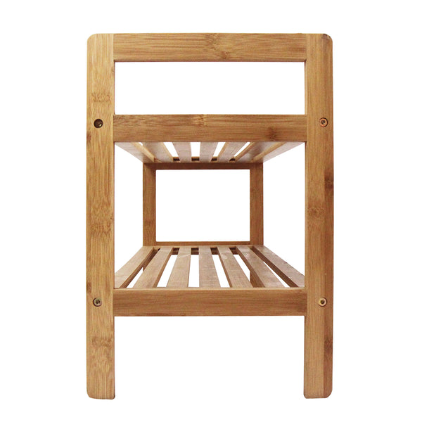 Oceanstar Oceanstar 2-Tier HPL Bamboo Shoe Rack