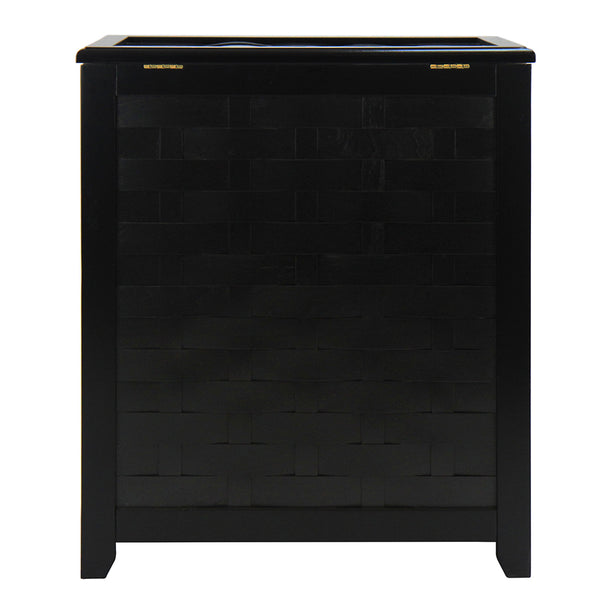 Oceanstar Oceanstar Rectangular Veneer Laundry Wood Hamper With Interior Bag RHV0103MH