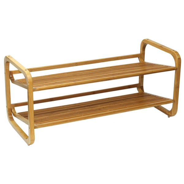 oceanstar Oceanstar SR1224 2-Tier HPL Bamboo Shoe Rack