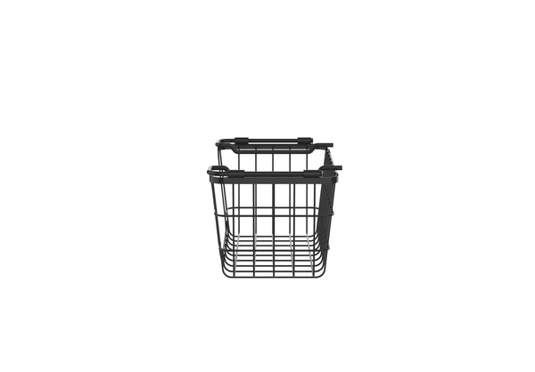 Oceanstar Oceanstar Stackable Metal Wire Storage Basket Set For Pantry Countertop Kitchen Or Bathroom – Black Set Of 3