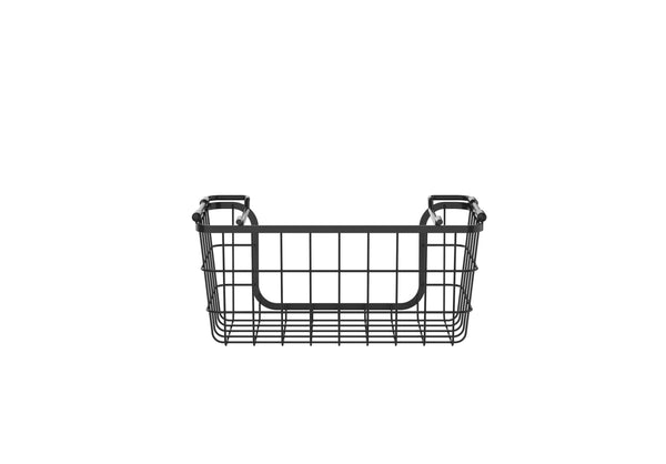 Oceanstar Oceanstar Stackable Metal Wire Storage Basket Set For Pantry Countertop Kitchen Or Bathroom – Black Set Of 3