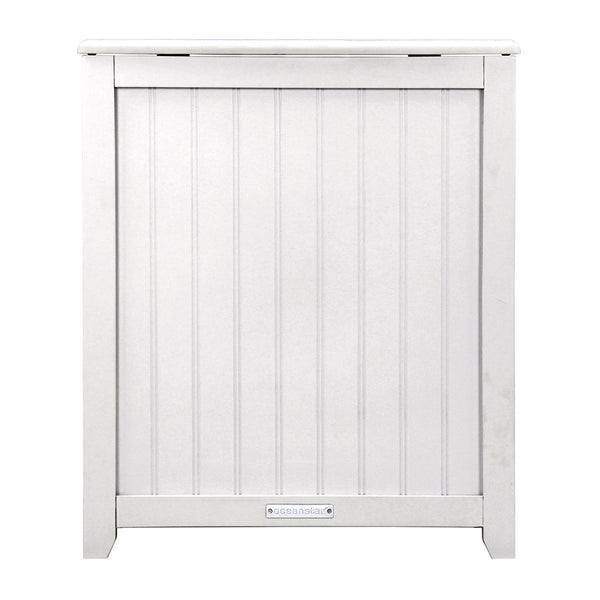 Oceanstar Oceanstar White Rectangular Laundry Hamper With Interior Bag