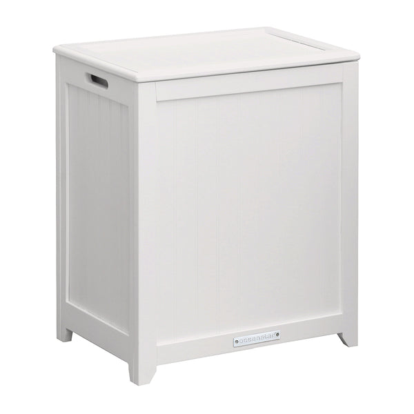 oceanstar Oceanstar White Rectangular Laundry Hamper with Interior Bag