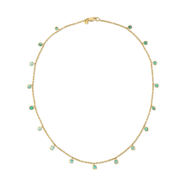 octavia elizabeth Asscher Emerald Eternity Necklace