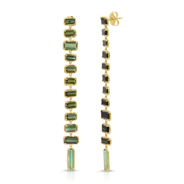 octavia elizabeth Bermuda Botany Drop Earring - Green Tourmaline