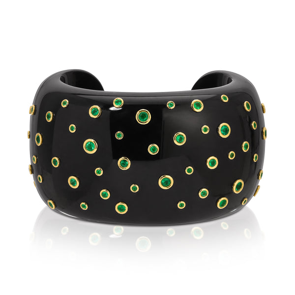 octavia elizabeth Black Jade Emerald Nesting Gem Cuff