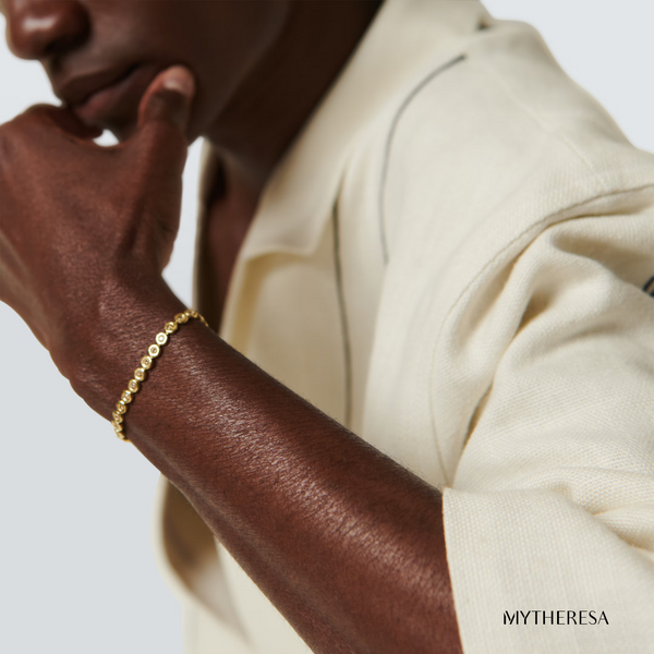 Octavia Elizabeth Champagne Diamond Men's Blossom Tennis Bracelet