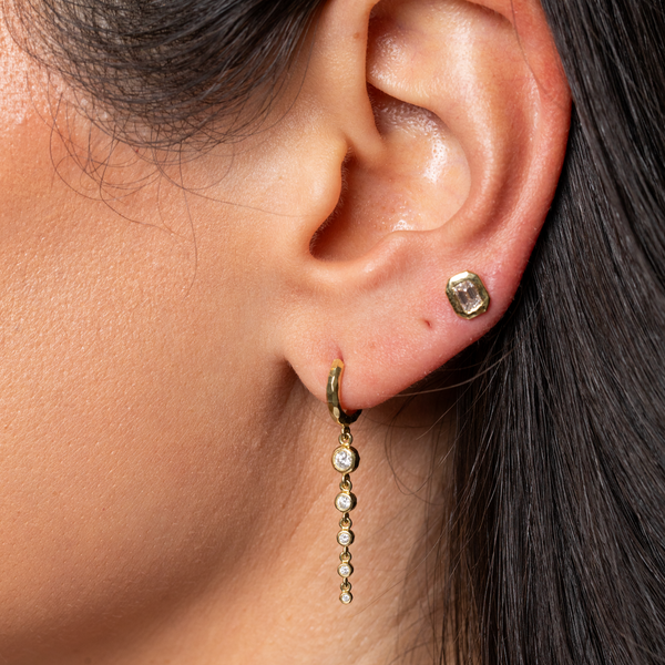 Octavia Elizabeth Charmed Micro Gabby Hoops Tiered Diamond Nesting Gem Drops Five