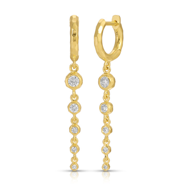 octavia elizabeth Charmed Micro Gabby Hoops Tiered Diamond Nesting Gem Drops Five
