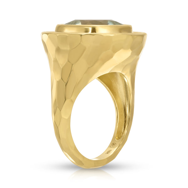 Octavia Elizabeth Chroma Ring - Gemmed Green Beryl & Diamond Ring